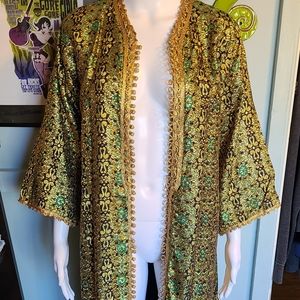 Incredible 1960's Vintage Made In Morocco Brocade Caftan